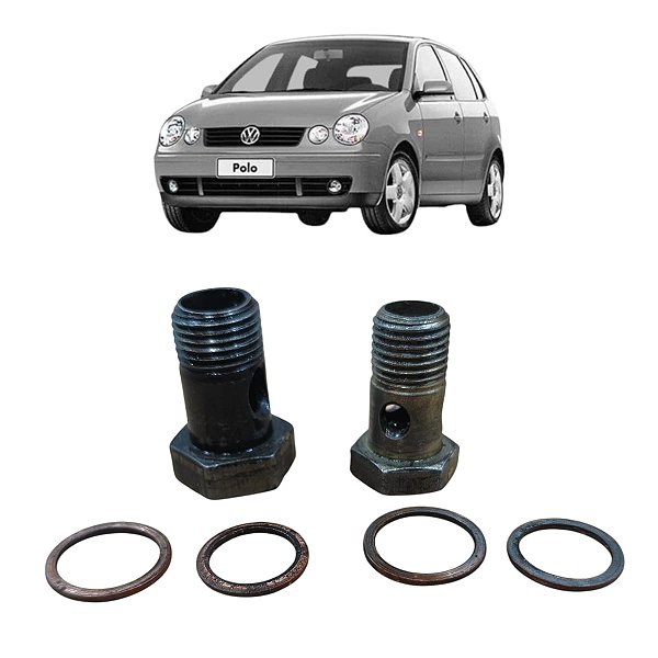 Parafuso Oco Mangueira Direcao Hidraulica Vw Polo 2002 A 06 Prata