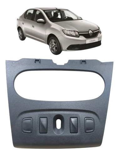 Moldura Central Comando Ar Renault Sandero Logan 2014 A 2019