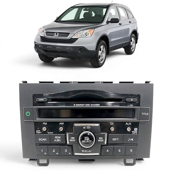 Rádio Honda Crv 2007 2008 A 2010 Original Com Code Incluso