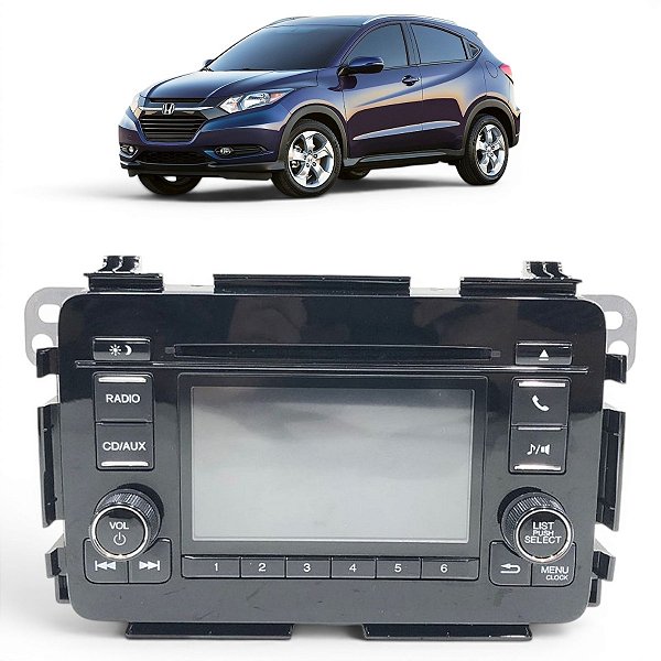 Rádio cd player Multimidia Honda Hrv 2015 2016 2017 2018