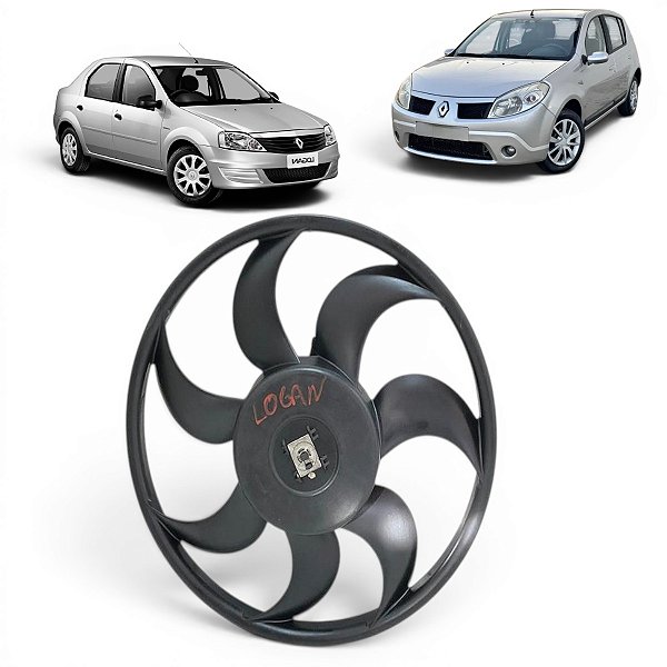 Eletroventilador Ventoinha Renault Sandero Logan 2008 a 2014