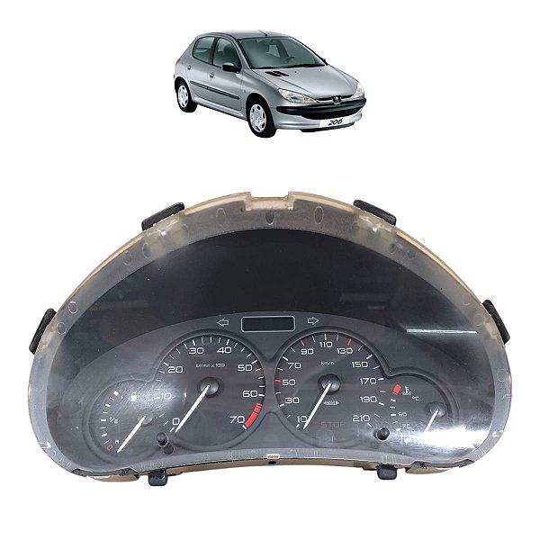 Painel Instrumento Peugeot 206 2000 2001 2002 2003 A 2010 Preto