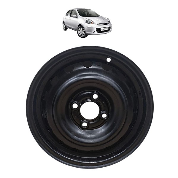 Roda Ferro 4x100 Aro 14 Nissan March Versa 2011 2012 A 2019