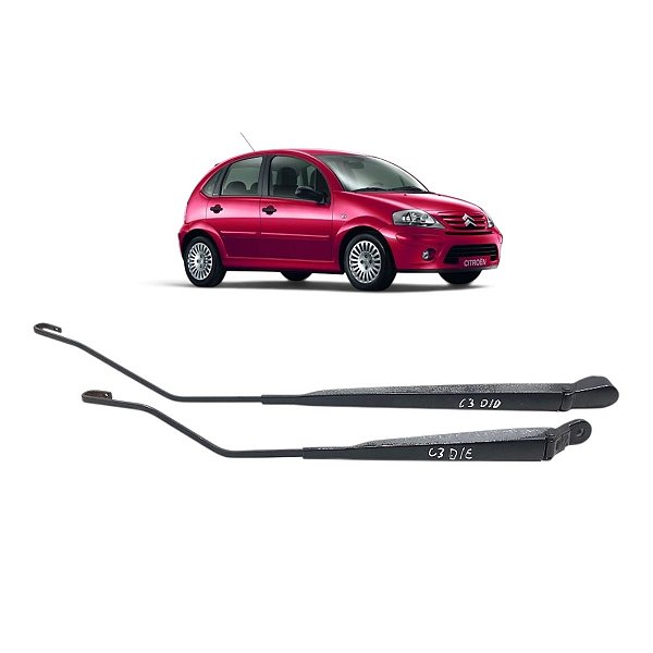 Par Braço Limpador Parabrisa Citroen C3 2003 2004 A 2012