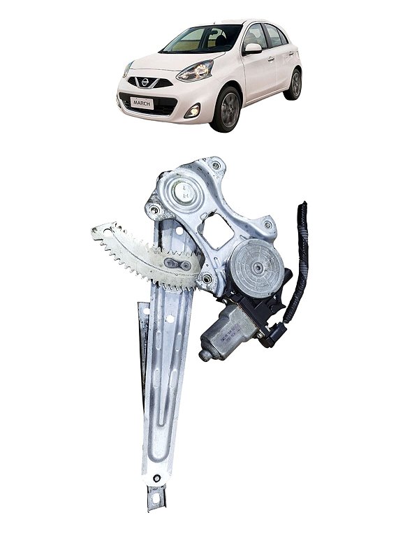 Máquina Vidro Traseira Esquerda Nissan March 2011 A 2015