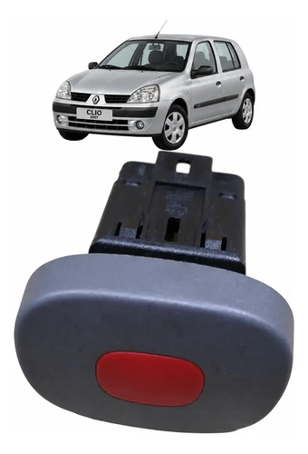 Botao Pisca Alerta Renault Clio 2003 A 2012 Painel Vermelho