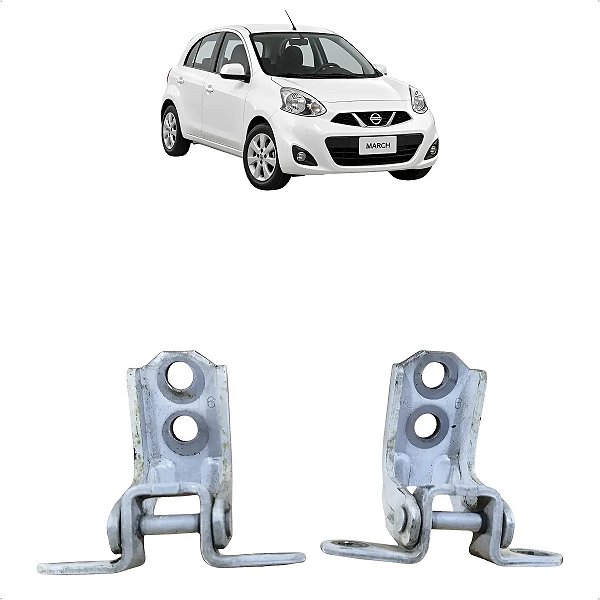 Par Dobradiças Porta Dianteira Direita Nissan March Versa