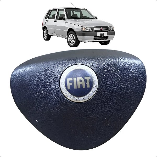 Tampa Acionador Buzina Volante Fiat Uno Fiorino 2004 A 2013 Cinza Lisa