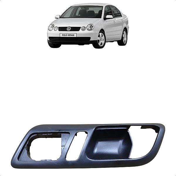 Moldura Puxador Porta Dianteira Esquerda Polo 2003 A 2014 Cinza