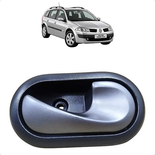 Maçaneta Interna Direita Renault Megane Grand 2006 A 2013 Cinza Dianteira/traseira