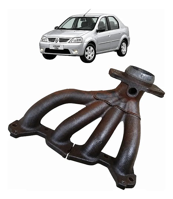 Coletor Escape Renault Logan Sandero Clio 2008 A 2013 1.0