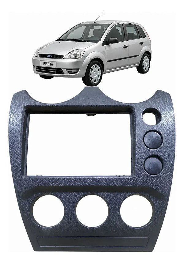 Moldura Painel Radio Ar Condicionado Ford Fiesta Ecosport Preto