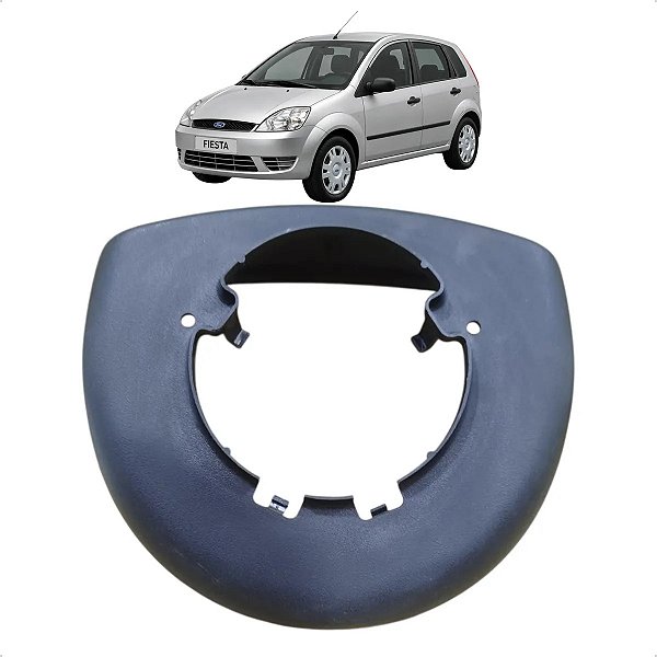 Moldura Traseira Acabamento Volante Ford Fiesta 2003 A 2014 Cinza Lisa