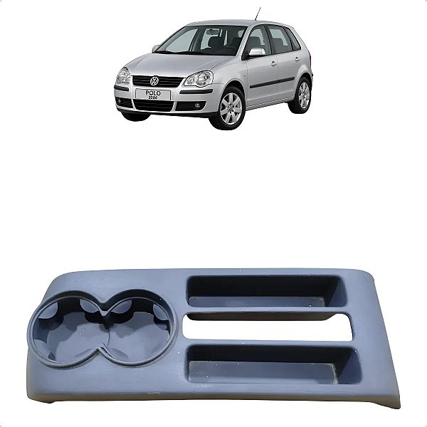 Console Central Porta Copos Volkswagen Polo 2003 A 2014 Cinza