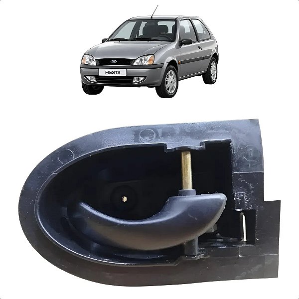 Maçaneta Interna Dianteira Direita Ford Fiesta 1996 A 2007 Cinza Dianteira