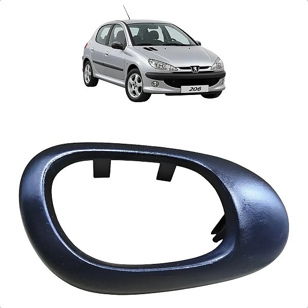 Moldura Maçaneta Interna Esquerda Peugeot 206 1999 A 2014 Cinza