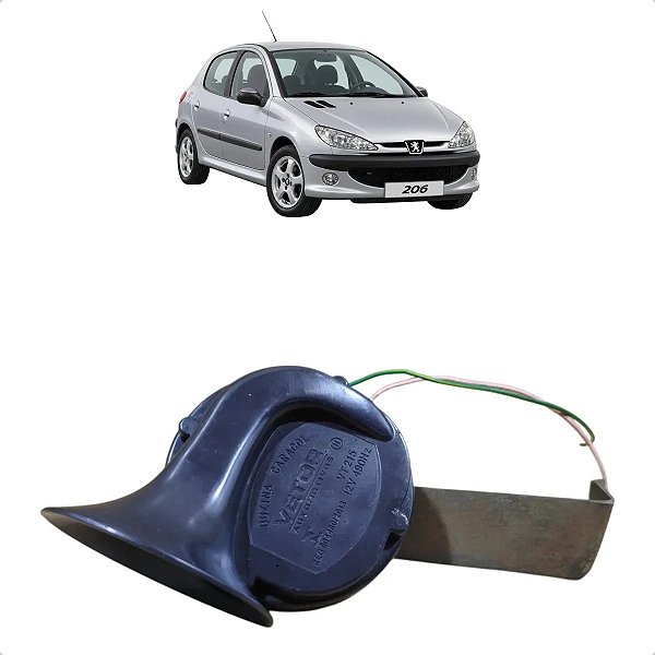 Buzina Caracol Dianteira Peugeot 206 207 1999 A 2014 Suporte