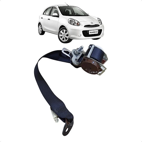 Cinto Seguranca Traseiro Esquerdo Nissan March 2012 A 2019