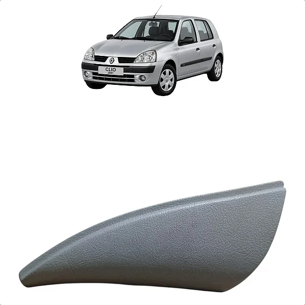 Moldura Interna Retrovisor Dianteiro Esquerdo Clio 2000 Cinza