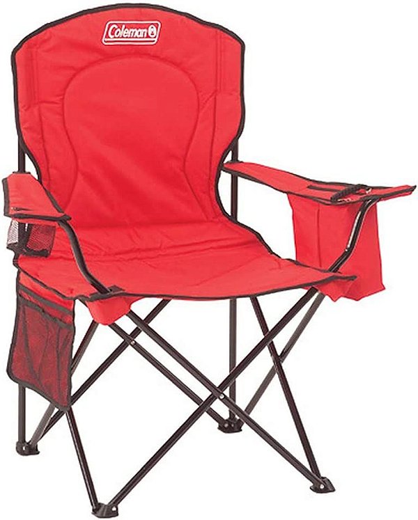 Cadeira Dobrável Com Cooler Vermelha Coleman