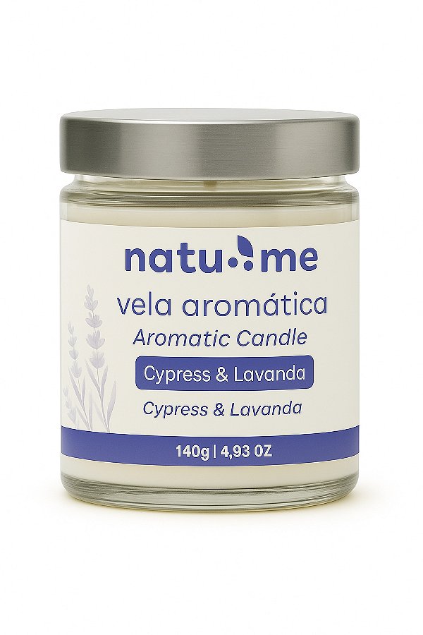 Vela Aromática Cypress e Lavanda 140 gr