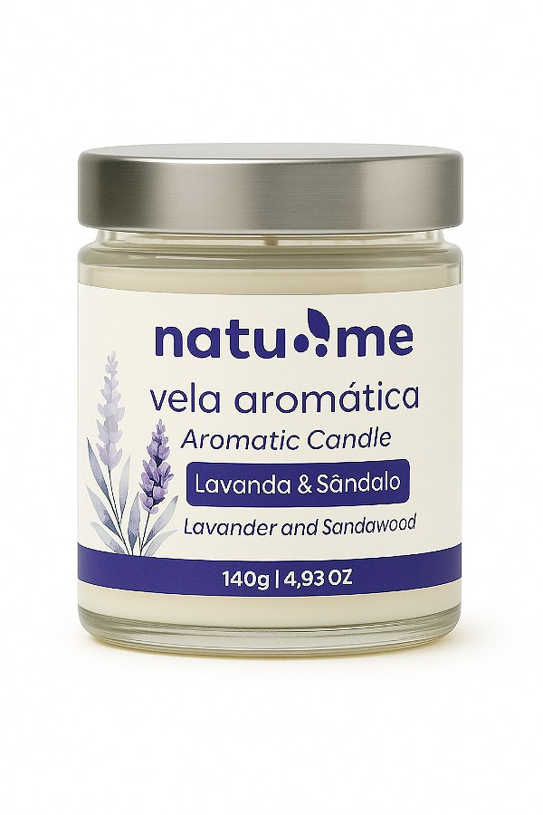 Vela Aromática Lavanda e Sândalo 140 gr
