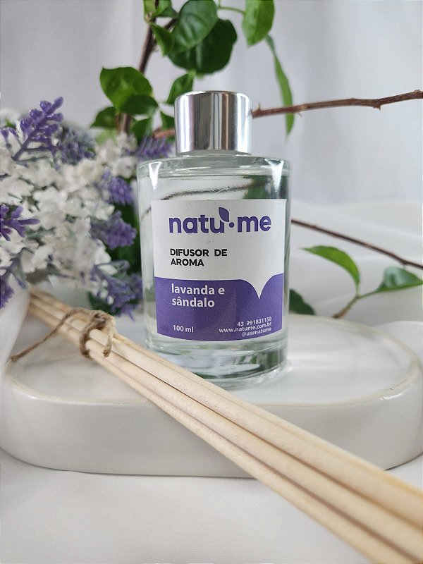 Difusor de Aroma - Lavanda e Sândalo Vidro 100 ml