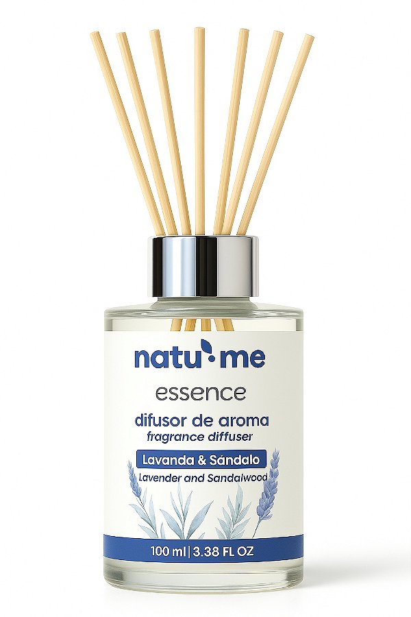 Difusor de Aroma - Lavanda e Sândalo Vidro 100 ml