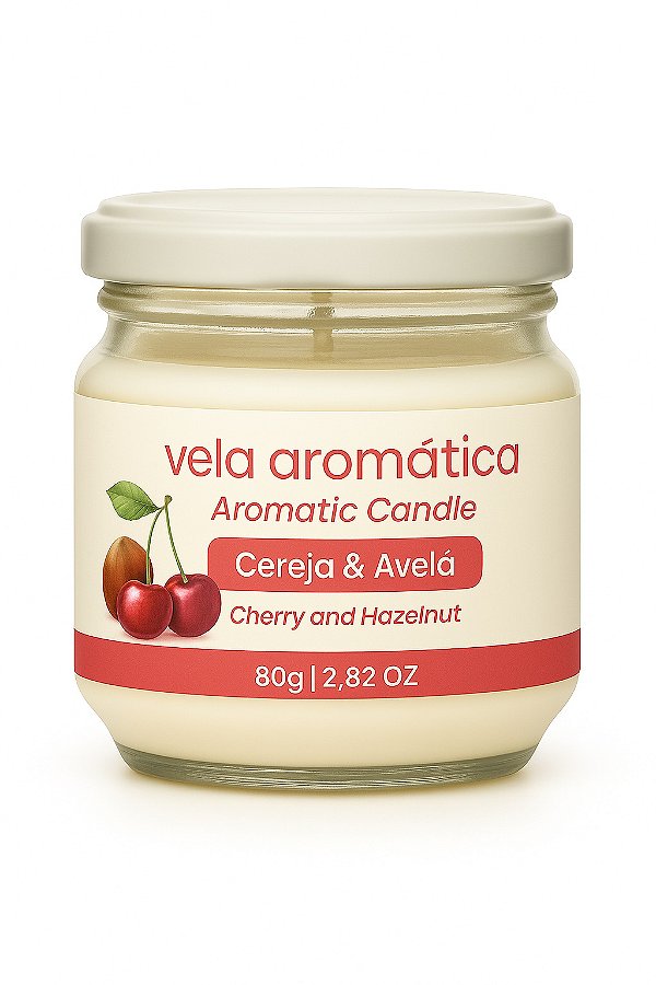 Vela Aromática Cereja e Avelã 80 gr