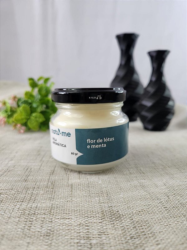 Vela Aromática Flor de Lótus e Menta 80 gr