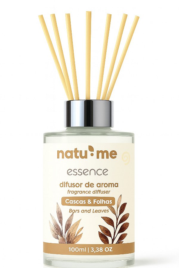 Difusor de Aroma - Cascas e Folhas Vidro 100 ml