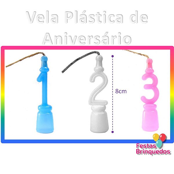 Vela de Aniversário Plástica Número