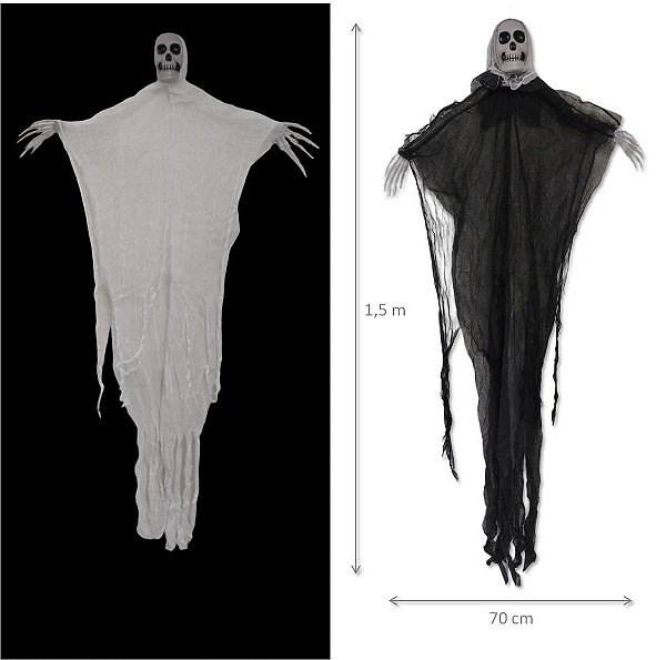 Enfeite Caveira Fantasma 1,5m Halloween