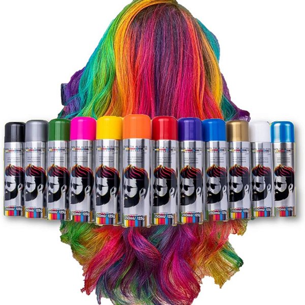 Tinta Spray Temporária Para Cabelo 250ml