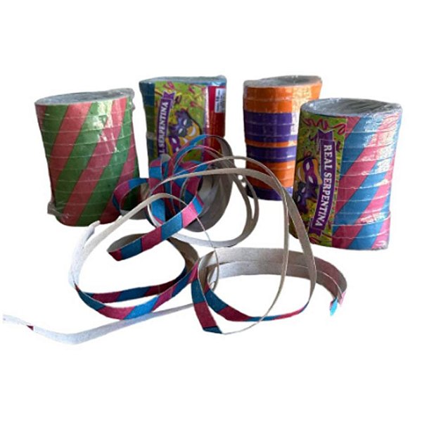 Serpentina Carnaval Tubo 10 Rolos