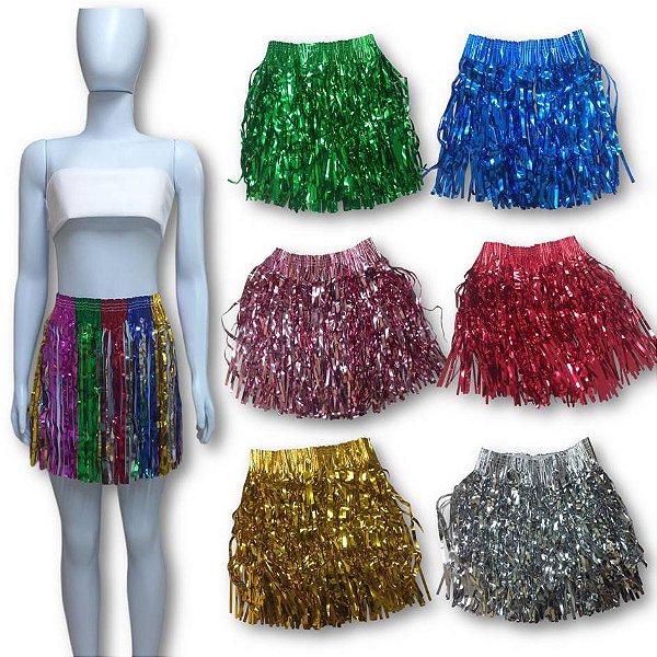 Saia Fitas Metalizadas 40cm Carnaval