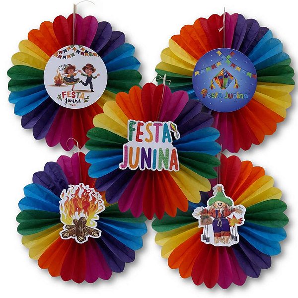 Enfeite Leque Festa Junina 30cm 12453