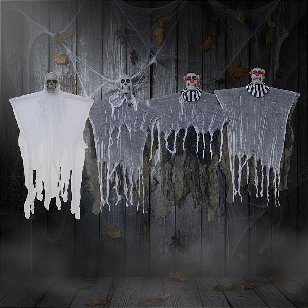 Decoração Halloween Caveira Tecido 80cm x 57cm