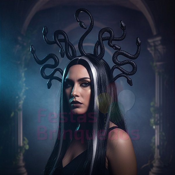 Tiara Arco de Medusa Serpentes Cosplay Carnaval Halloween