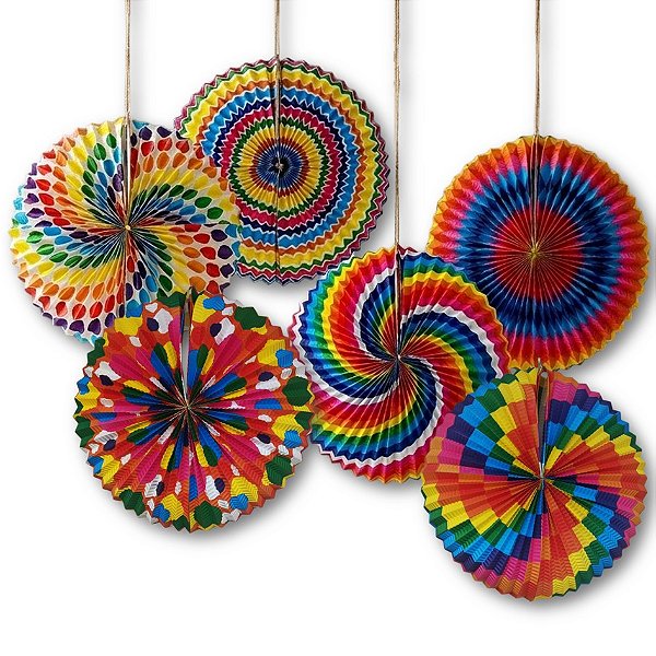 Lanterna Sanfonada Redonda Festa Junina 40cm x 40cm x 15cm 4832