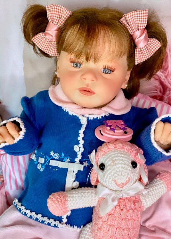 BEBÊ REBORN MENINA GLÁUCIA TODA EM SILICONE REALISTA MARAVILHOSA -  Maternidade Mundo Baby Reborn