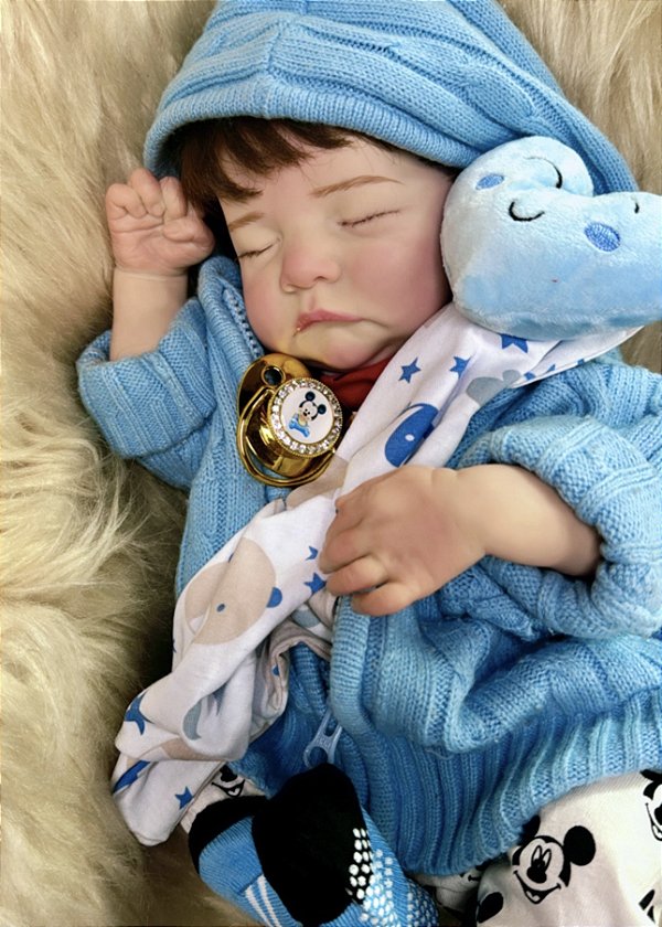 BEBÊ REBORN MEGA REALISTA ESCULPIDO A MÃO ENRICO TODO EM SILICONE