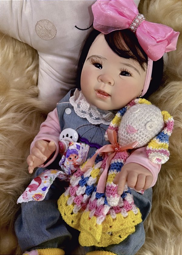BEBÊ REBORN REALISTA SAIURY JAPONESINHA TODA EM SILICONE PROMOÇÃO DIA DAS CRIANÇAS
