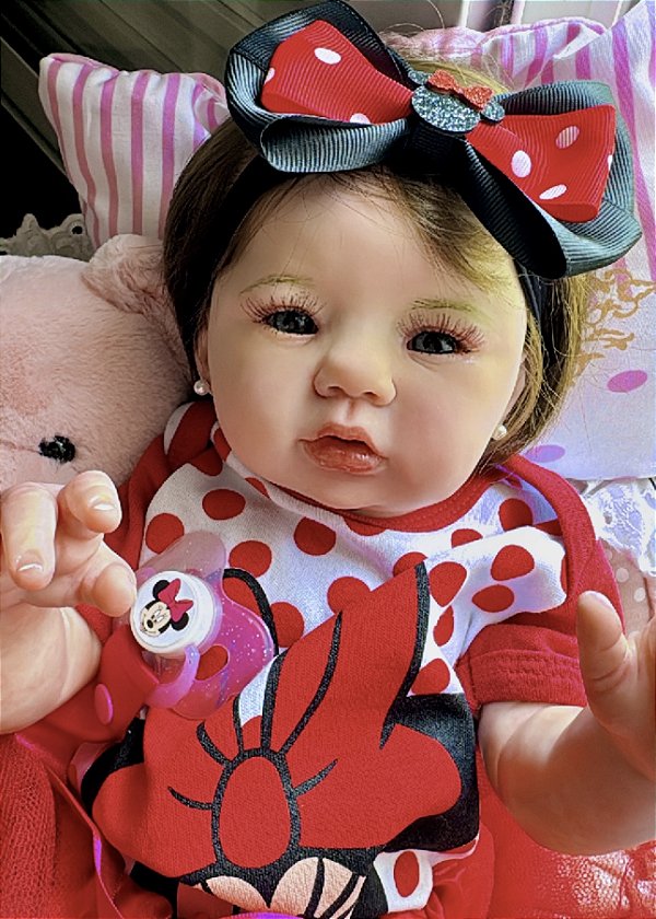 BEBÊ REBORN MENINA ORIGINAL PATOTINHA CORPO DE SILICONE MEGA REALISTA EM 3D