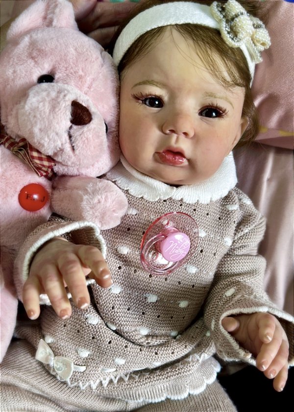BEBÊ REBORN MENINA HIPER REALISTA BIA QUASE UMA CRIANÇA REAL ROUPINHA DE LUXO