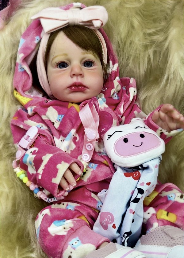 BEBÊ REBORN LUA MEGA REALISTA TODA EM SILICONE