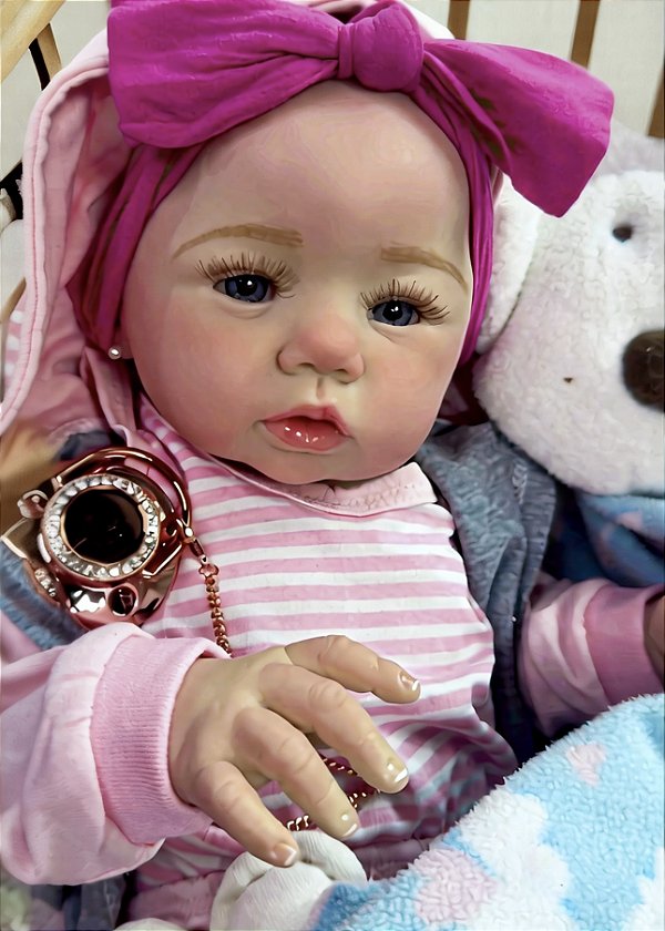 BEBÊ REBORN LIVIA MEGA REALISTA TODA EM SILIOONE