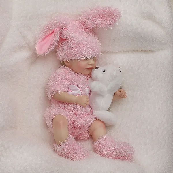 BEBÊ REBORN EMMA SILICONE SÓLIDO BEM MOLINHA MEGA REALISTA