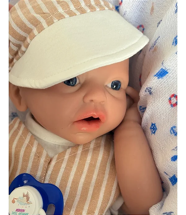 BEBÊ REBORN THIAGO SILICONE SÓLIDO BEM MOLINHA MEGA REALISTA