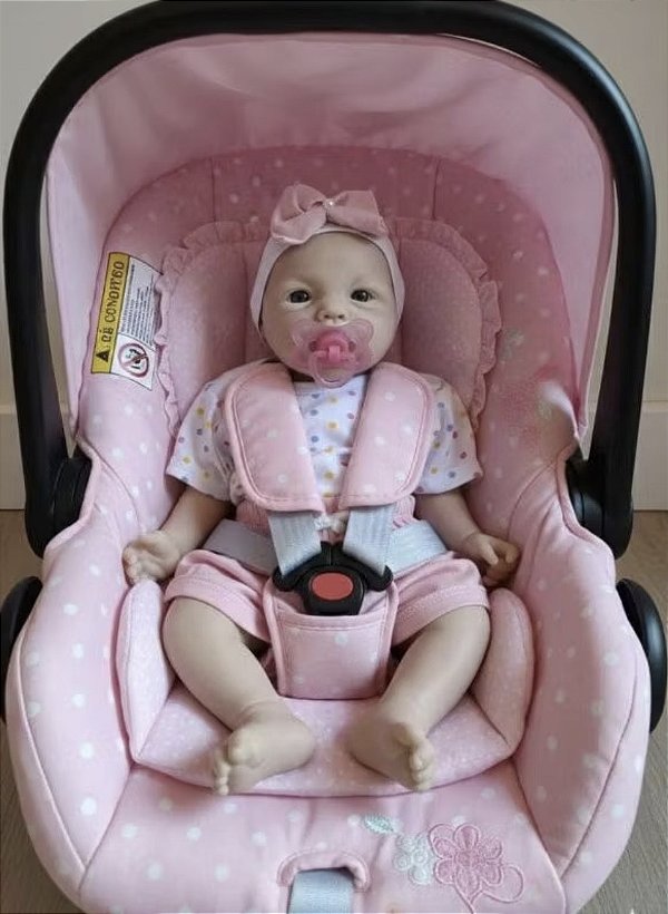 BEBÊ REBORN AISHA SILICONE SÓLIDO BEM MOLINHA MEGA REALISTA